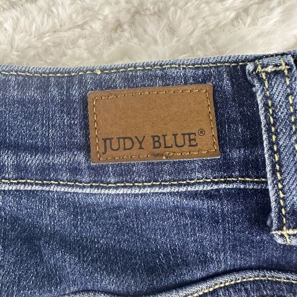 Judy Blue -‎ Womens Jeans - 18W - Blue Denim Skinny Fit - Distressed Skinny Fit - Picture 7 of 16